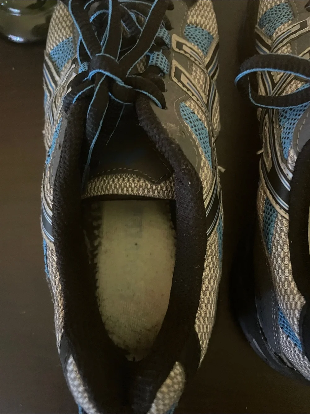 ASICS Gray and Blue Men's Gel-Venture 4 Trail Running Athletic Sneakers